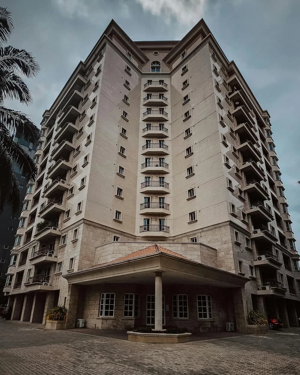A residential tower in a Lagos estate